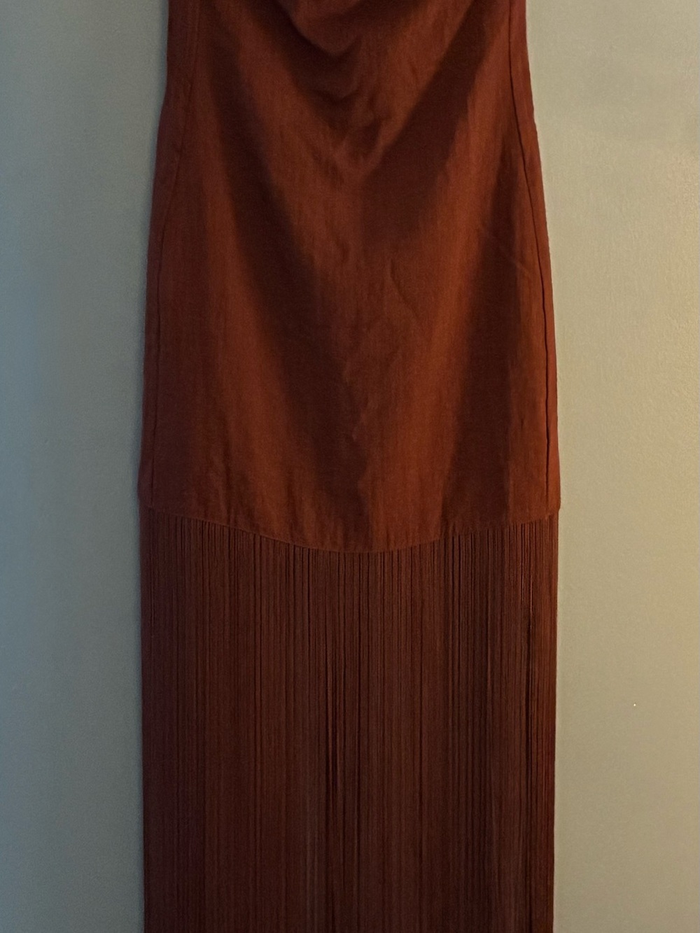 H&M Brown Fringe Maxi Skirt